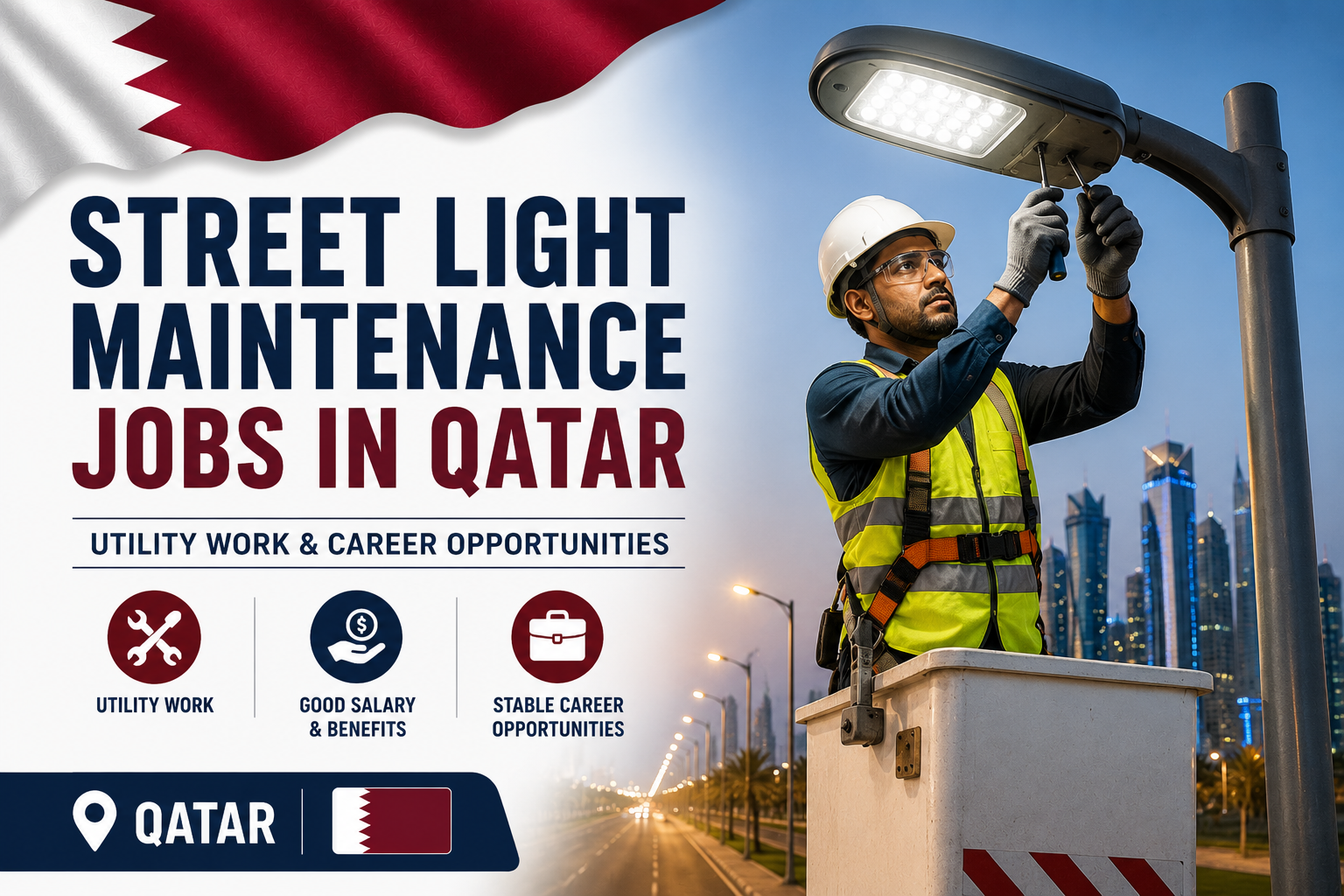 Street Light Maintenance Jobs in Qatar | Utility Work & Career Opportunities